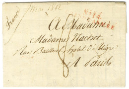 N° 14 / GRANDE ARMEE Rouge Sur Lettre Avec Texte Daté De Stettin Le 5 Mai 1812 Pour Paris. - TB / SUP. - R. - Army Postmarks (before 1900)