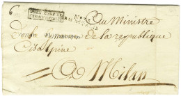 N° 33 / ARM. D'ITALIE + Marque Postale Encadrée Gal EN CHEF DE / L'ARMEE D'ITALIE Sur Lettre à En-tête Imprimé TROUPES F - Army Postmarks (before 1900)