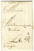 Lettre Avec Texte Daté De Bordeaux 1660 Avec Indication De Port Et Mention Manuscrite '' Van Paris '' Pour Lille. - SUP. - Andere & Zonder Classificatie