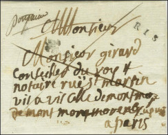 RIS (L N° 2) + '' Port Payé '' (L N° 3) Sur Lettre Avec Texte Daté 1790 Pour Paris. Première Pièce Vue. - TB / SUP. - RR - Other & Unclassified