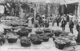 CHATEAURENARD-en-PROVENCE (Bouches-du-Rhône) - Le Marché - Cours Carnot - Voyagé 1919 (2 Scans) - Chateaurenard