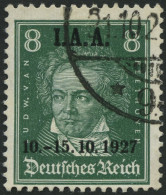 Dt. Reich 407 O, 1927, 8 Pf. I.A.A., Pracht, Mi. 85.- - Usados