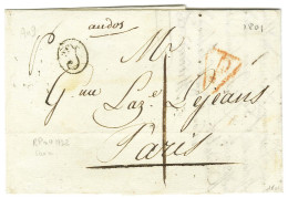 Lettre Avec Texte Daté De Paris Le 23 Thermidor An 9 Pour Paris. Au Recto, J (P N° 1922). - TB / SUP. - Other & Unclassified