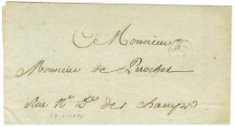 Lettre Avec Texte Imprimé Daté Du 28 Janvier 1791 Pour Paris. Au Recto, .J. (P N° 1905) De La Grande Poste. - TB. - R. - Autres & Non Classés