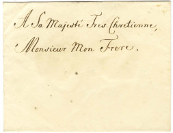 Enveloppe Avec Beaux Cachets De Cire Adressée Par Le Roi De Prusse à Louis XV. - TB / SUP. - R. - Cartas Civiles En Franquicia