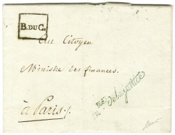 Marque Postale Encadrée B.DU C. Sur Lettre Avec Texte Daté De Paris Le 27 Nivose An 6. - SUP. - Cartas Civiles En Franquicia