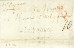 '' Bau Royal De Correspondance '' (S N° 9082) + P Couronné Rouge (L N° 7) Sur Lettre Avec Texte Daté Du 4 Juillet 1771 P - Cartas Civiles En Franquicia