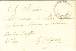 Marque Postale Ornée Fleurs De Lys échoppées BUREAU [ROYAL échoppé] DE CORRESPONDANCE GENERALE / PORT FRANC (S N° 9090)  - Lettres Civiles En Franchise