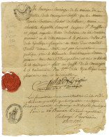 Cachet Orné COMon DES ADMon CIVILS POLICE ET TRIBUNAUX (S N° 9755) Sur Document Daté Du 15 Vendémiaire An 3. - TB. - 1701-1800: Vorläufer XVIII