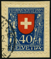 SCHWEIZ BUNDESPOST 178 O, 1922, 40 C. Pro Juventute, Pracht, Mi. 80.- - Oblitérés