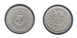 Allemagne  5 Pfennig 1912 D Type Ll, KM# 11, Deutsches Reich, - 5 Pfennig