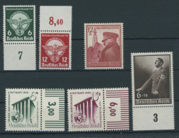 Dt. Reich 689-94 **, 1939, 6 Postfrische Prachtwerte, Mi. 72.- - Neufs