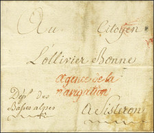 Agence De La / Navigation Rouge (S N° 8563) Sur Lettre Avec Texte Daté De Paris Le 4 Brumaire An 4 Pour Sisteron. - TB.  - Lettres Civiles En Franchise