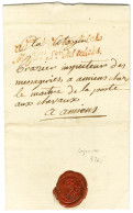 Adon Gle Des Postes Et / Messries Son Des Relais Rouge (S N° 8570) Sur Lettre Avec Texte Daté De Paris Le 8 Germinal An  - Burgerlijke Brieven Zonder Portkosten