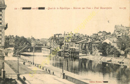 55.  VERDUN SUR MEUSE .  Quai De La République . Maisons Sur L'eau . Pont Beaurepaire . - Verdun