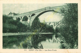 66.  CERET . Les Deux Ponts . - Ceret