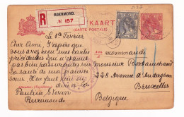 WW1 Post Kaart Registered 1918 Roermond Ruremonde Netherlands Nederland Censorship Pauline Stevin Bruxelles - Lettres & Documents