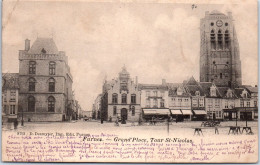 Belgique - FURNES - Grand'place, Tour Saint Nicolas. - Autres & Non Classés