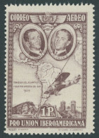 SPANIEN 560b *, 1930, 1 Pta. Lilakarmin Ibero-Amerikanische Ausstellung II, Falzrest, Pracht - Autres & Non Classés