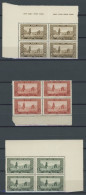 MAROKKO 73-76  VB **, 1923, 2 - 10 Fr. Baudenkmäler, 4 Eckrand- Bzw. Randviererblocks, Postfrisch, Pracht - Unused Stamps
