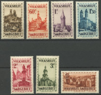 SAARGEBIET 161-67 *, 1932, Burgen Und Kirchen, Falzrest, Prachtsatz, Mi. 300.- - Altri & Non Classificati