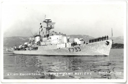 CPA Aviso-Escorteur Commandant Rivière - Ed. Marius Bar , Toulon - Warships