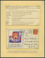 TSCHECHOSLOWAKEI Brief,o,*, **, 1940-48, Interessante Sammlung Mit 27 Bedarfsbelegen, Dabei Feldpost, Zensurbelege, Dazu - Collections, Lots & Séries