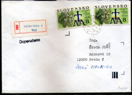 Slovakia,1993,1130 Years Since Arrival Of Cyril And Method,letter Sent To Czech Republic  ,as Scan - Cartas & Documentos