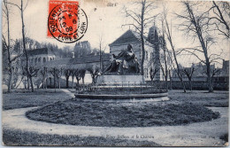 28 NOGENT LE ROTROU - Statue De Belleau Et Le CHATEAU - Nogent Le Rotrou