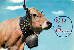 Animaux - Vaches - Carte Humoristique - Cloche - Flamme Postale - CPM - Voir Scans Recto-Verso - Kühe