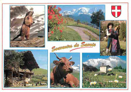 Animaux - Vaches - Savoie - Multivues - Enfants - Folklore - Marmottes - Blasons - CPM - Voir Scans Recto-Verso - Vaches