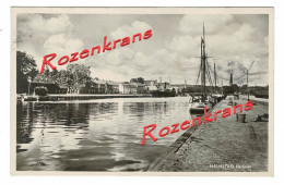 Sweden Sverige Suede Halmstad Hamnen Postcard Brefkort CPA Carte Postale AK - Schweden