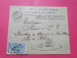 Suisse - Enveloppe Commerciale De Genève Pour Paris En 1900 - Réf 3633 - Cartas & Documentos