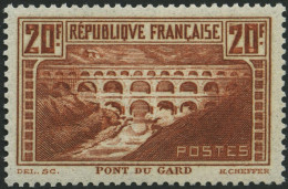 FRANKREICH 242C **, 1931, 20 Fr. Brücke über Den Gard, Gezähnt K 13, Type IIA (Yvert 262c), Pracht, Yvert 625.- EUR - Andere & Zonder Classificatie