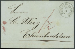 PREUSSEN MÜHLHEIM AM RHEIN, K2 Auf Brief (1847) Mit Inhalt Nach Ehrenbreitstein, Etwas Fleckiger Prachtbrief - [Voorlopers