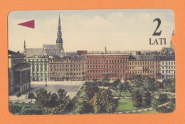 1996 Latvia Phonecard ›  Riga, Aspazijas Boulevard , 2 Lats ,Col: LV-LTK-M012 - Letland