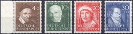 BUNDESREPUBLIK 143-46 **, 1951, Helfer Der Menschheit, Prachtsatz, Mi. 140.- - Ongebruikt