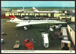 PC C.Skilton Series-285-British Airways Concorde At Heathrow Airport .unused - Aerodromes