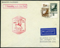 KATAPULTPOST 153b BRIEF, 23.5.1934, &quot,Bremen&quot, - New York, Seepostaufgabe, Prachtbrief - Covers & Documents