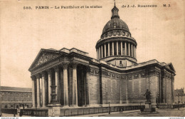 NÂ°3493 Z -cpa Paris -le PanthÃ©on Et La Statue De JJ Rousseau- - Other Monuments