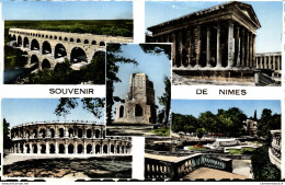 NÂ° 4871 Z -cpsm Souvenir De NÃ®mes -multivues- - Gruss Aus.../ Grüsse Aus...