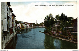 NÂ° 4750 Z -cpa Saint Girons -les Bords Du Salat Et Le Pont Neuf- - Saint Girons