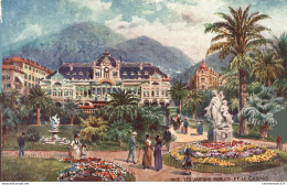 NÂ° 5355 Z -cpa Nice -illustrateur : Les Jardins Publics Et Le Casino - Sonstige & Ohne Zuordnung