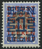 NIEDERLANDE 137A *, 1923, 1 G. Auf 171/2 C. Ultramarin/braun, Falzreste, Gezähnt K 121/2, Falzrest, Pracht - Nuovi