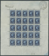 BELGIEN 165KB **, 1921, 50 C. Internationale Briefmarkenausstellung Im Bogen (25), übliche Ränder, Pracht - Ungebraucht