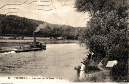 NÂ°6800 Z -cpa Thomery -une Vue Sur La Seine- Remorqueur Ã  Vapeur- - Remolcadores