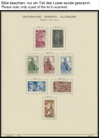 SAMMLUNGEN, LOTS O,* , 1947-56, Meist Gestempelte Sammlung Saarland Mit Diversen Mittleren Ausgaben, Fast Nur Prachterha - Collections, Lots & Series