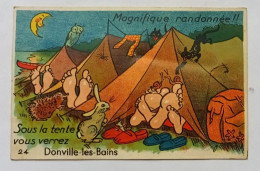 CPA à Système "Magnifique Randonnée !! Sous La Tente Vous Verrez DONVILLE-les BAINS" - Editions GABY - Altri & Non Classificati