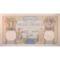 1000 Francs Cérès Et Mercure 18-07-40 TTB+  Fayette 38.50 - 1 000 F 1927-1940 ''Cérès Et Mercure''