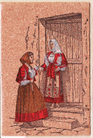 26906 / ⭐ Cartolina In SUGHERO MASURI  1960s Sardegna COSTUMI SARDI Costume Sardaigne CALANGIANUS Levorezione Artistica  - Autres & Non Classés